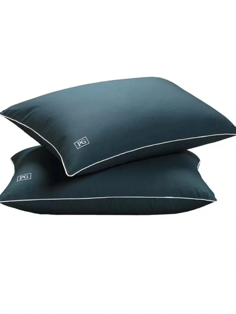 Pillow Guy Down Alternative Overstuffed 2-Pack Pillows, King-Navy/teal